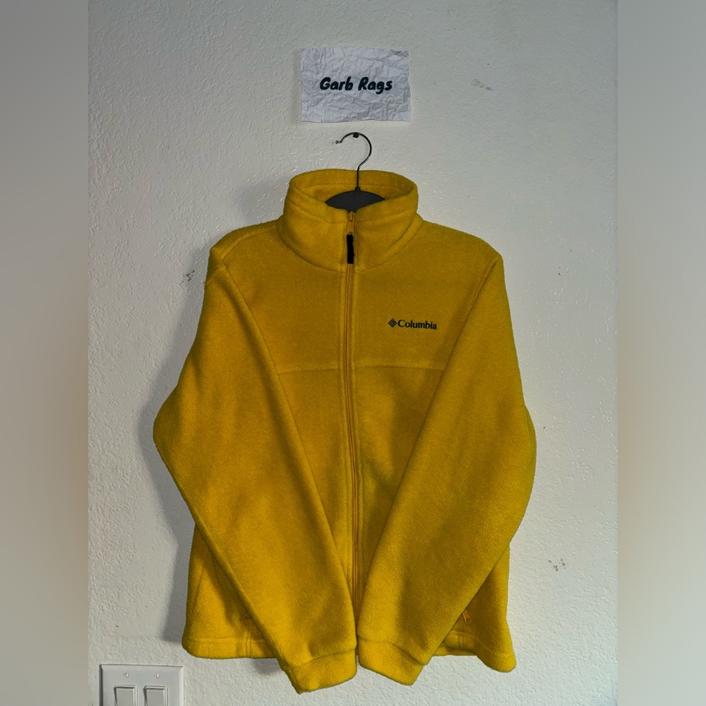 Columbia Yellow Fleece Youth Jacket Size 14/16 - Yellow Full Zip Longsleeve